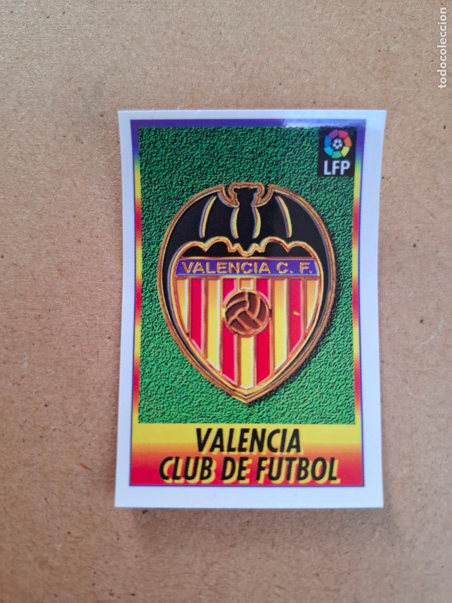 Collectable Antique Stickers: BOLLYCAO 96 97 1996 1997 - 248 ESCUDO - VALENCIA CF ( TRASERA SIGUE LA LIGA ) NUNCA PEGADO