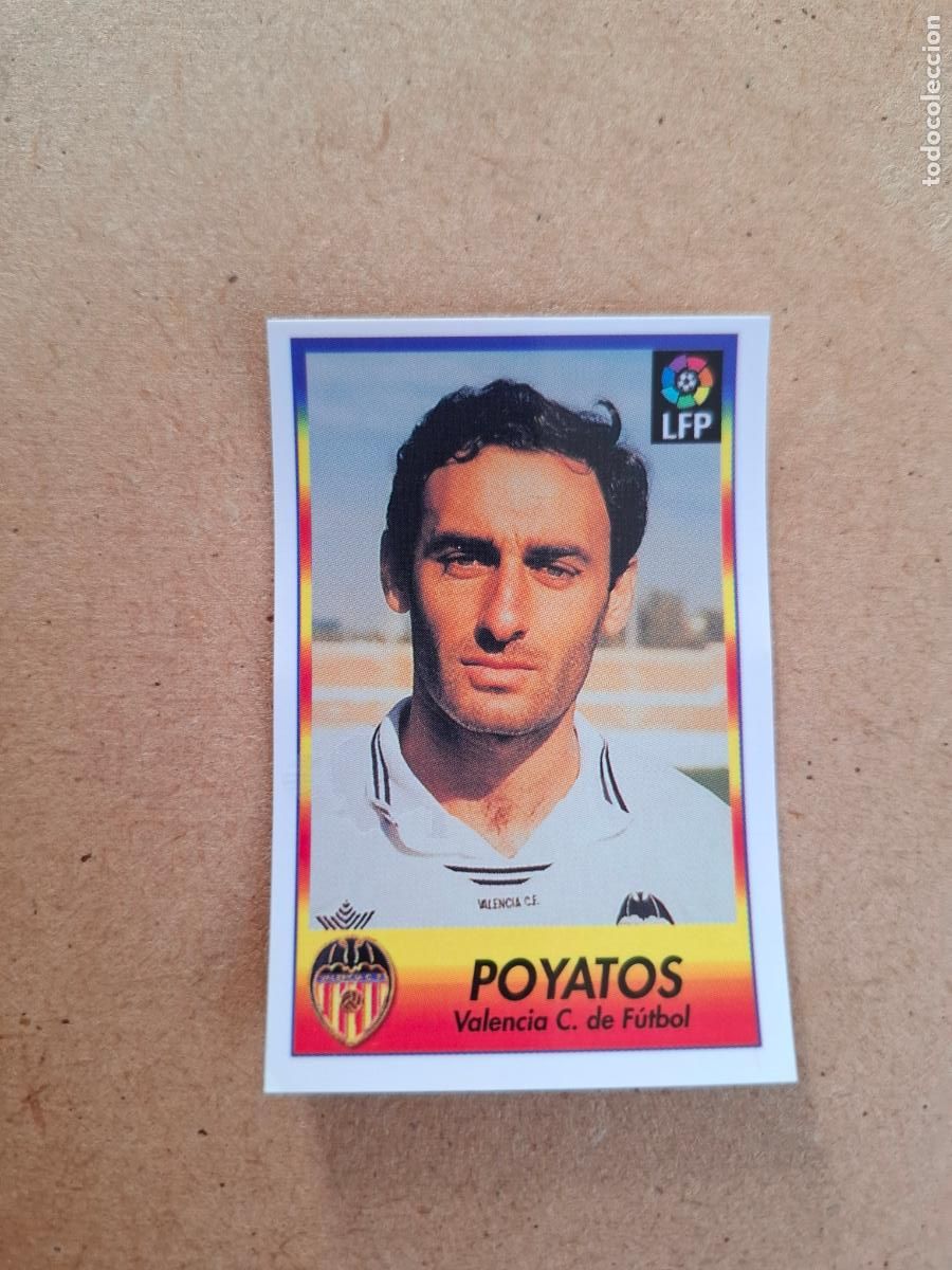 Collectable Antique Stickers: BOLLYCAO 96 97 1996 1997 - 257 POYATOS - VALENCIA CF ( TRASERA TE PRESENTA F&Uacute;TBOL ) NUNCA PEGADO