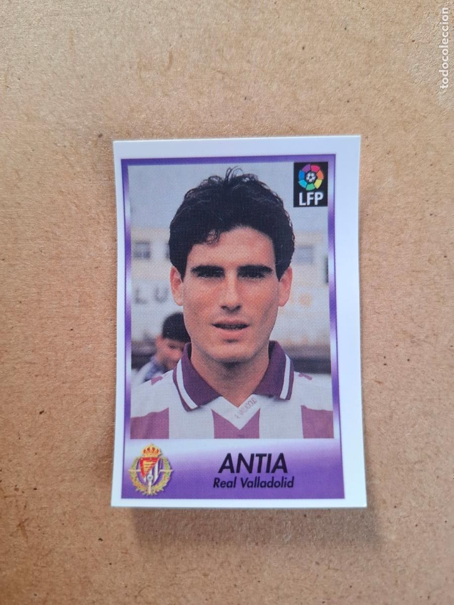 Collectable Antique Stickers: BOLLYCAO 96 97 1996 1997 - 263 ANTIA - REAL VALLADOLID ( TRASERA TE PRESENTA F&Uacute;TBOL ) NUNCA PEGADO
