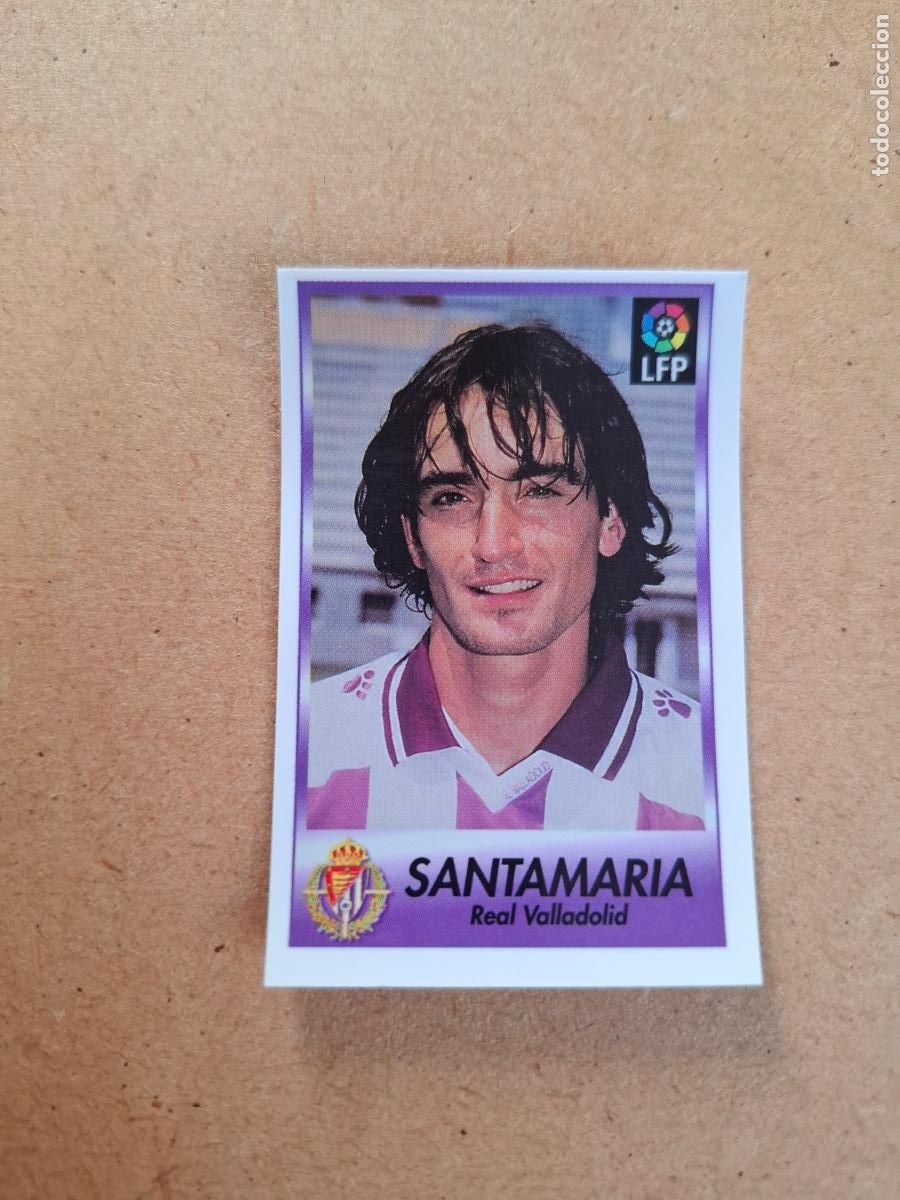 Collectable Antique Stickers: BOLLYCAO 96 97 1996 1997 - 264 SANTAMAR&Iacute;A - REAL VALLADOLID ( TRASERA SIGUE LA LIGA ) NUNCA PEGADO