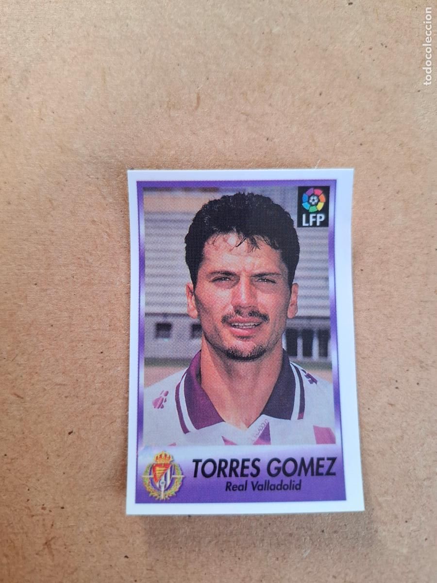 Collectable Antique Stickers: BOLLYCAO 96 97 1996 1997 - 267 TORRES G&Oacute;MEZ REAL VALLADOLID TRASERA TE PRESENTA F&Uacute;TBOL NUNCA PEGADO