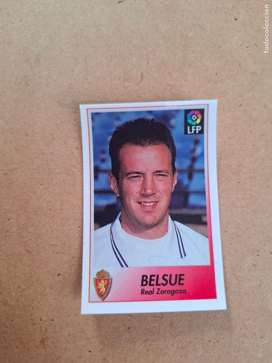 Collectable Antique Stickers: BOLLYCAO 96 97 1996 1997 - 277 BELSUE - REAL ZARAGOZA ( TRASERA SIGUE LA LIGA ) NUNCA PEGADO