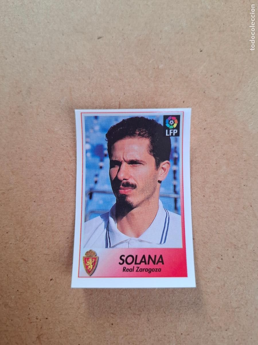 Collectable Antique Stickers: BOLLYCAO 96 97 1996 1997 - 278 SOLANA - REAL ZARAGOZA ( TRASERA SIGUE LA LIGA ) NUNCA PEGADO