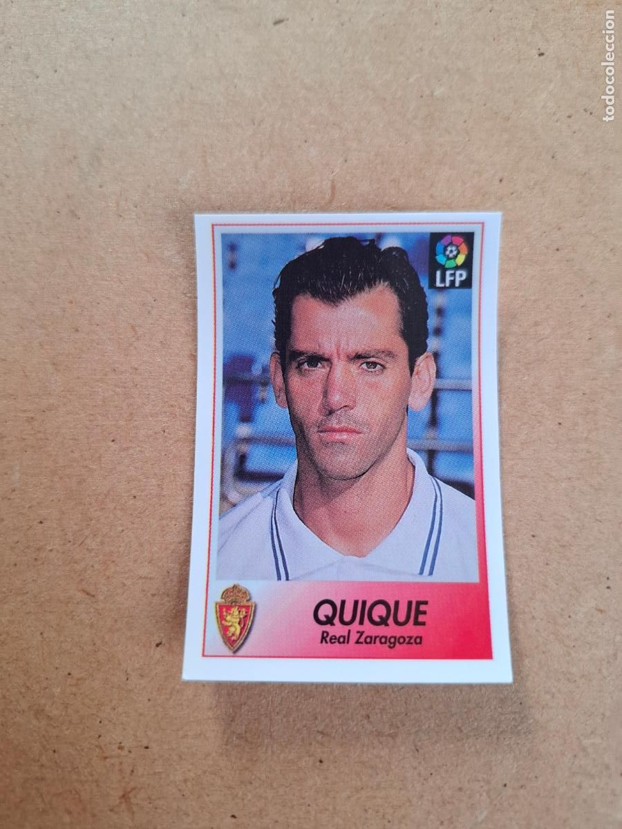 Collectable Antique Stickers: BOLLYCAO 96 97 1996 1997 - 279 QUIQUE - REAL ZARAGOZA ( TRASERA SIGUE LA LIGA ) NUNCA PEGADO