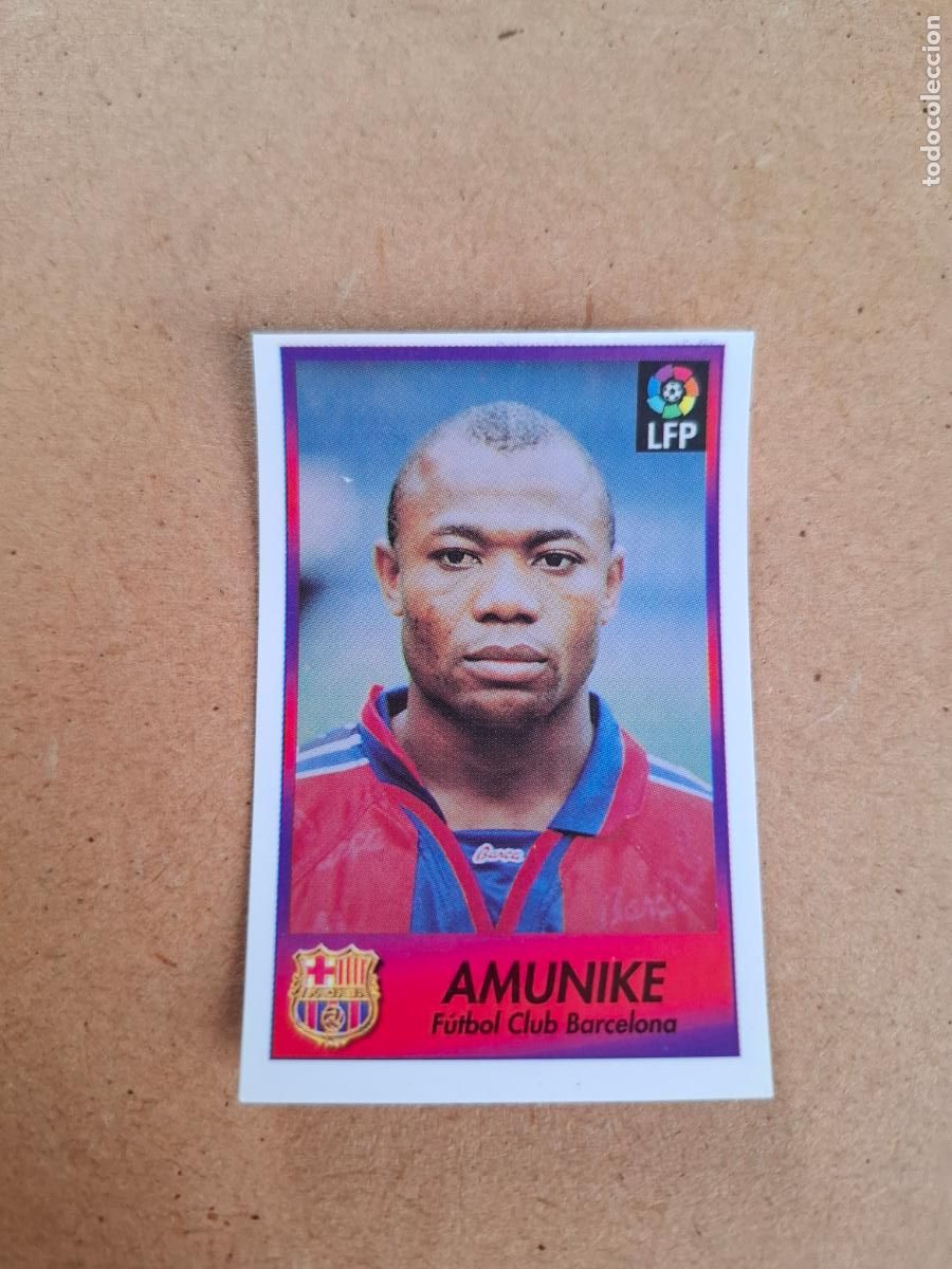 Coleccionismo cromos antiguos: BOLLYCAO 96 97 1996 1997 - 288 AMUNIKE - FC. BARCELONA ( TRASERA SIGUE LA LIGA ) NUNCA PEGADO