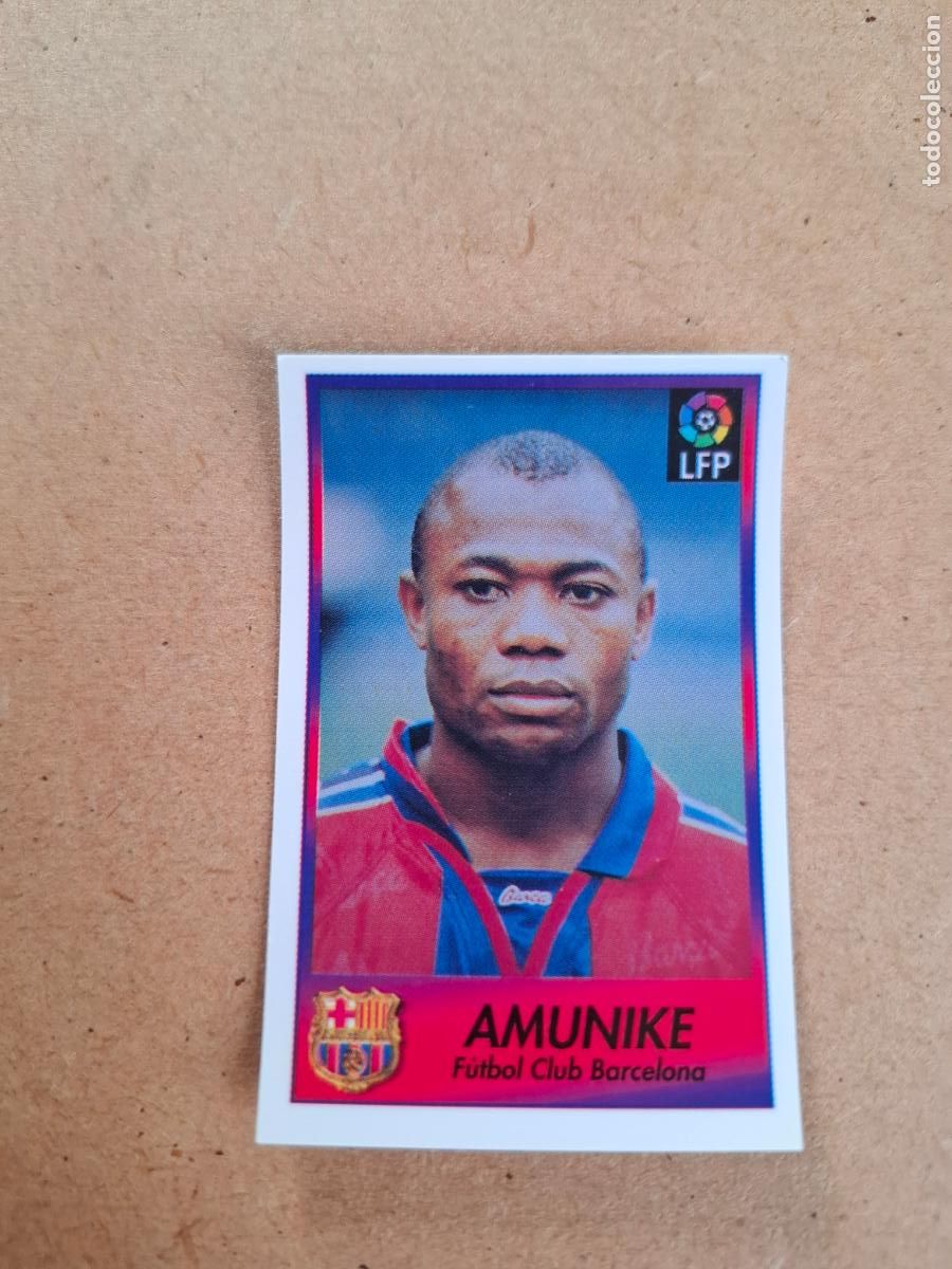 Coleccionismo cromos antiguos: BOLLYCAO 96 97 1996 1997 - 288 AMUNIKE - FC. BARCELONA ( TRASERA TE PRESENTA F&Uacute;TBOL ) NUNCA PEGADO