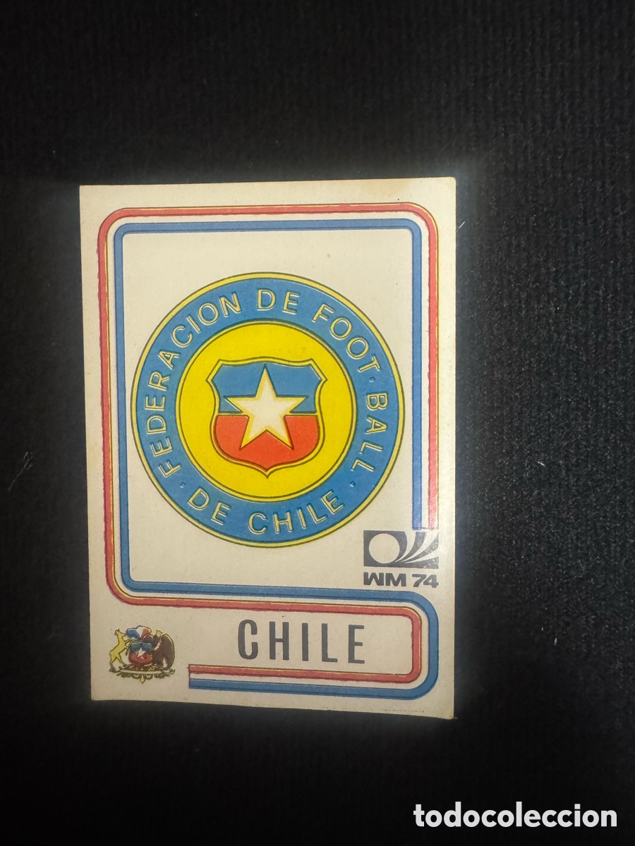 Coleccionismo cromos antiguos: Escudo Chile - Panini World cup Munchen 1974