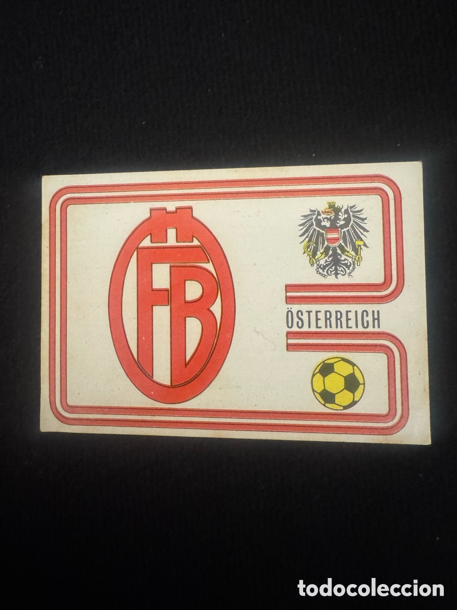 Coleccionismo cromos antiguos: Escudo Austria - Panini World cup Munchen 1974