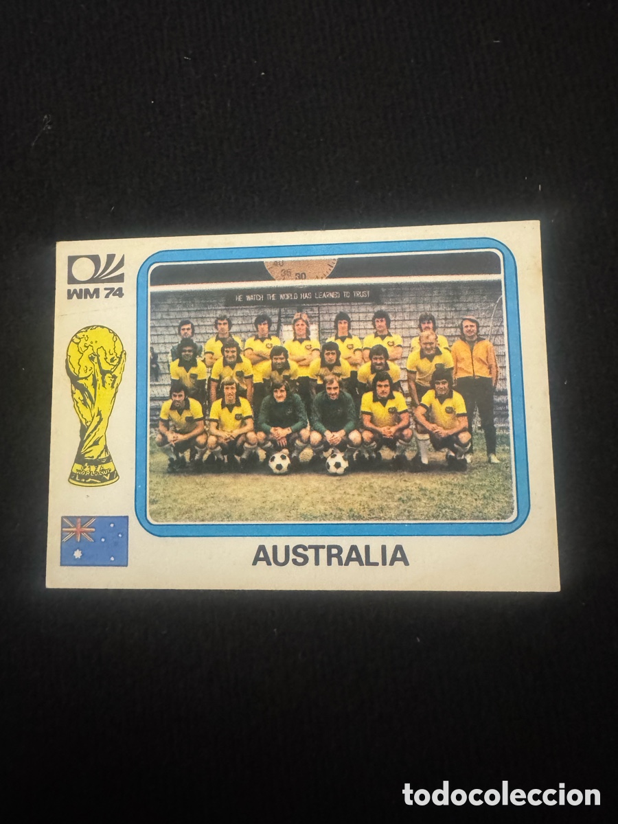 Coleccionismo cromos antiguos: Alineaci&oacute;n Australia - Panini World cup Munchen 1974
