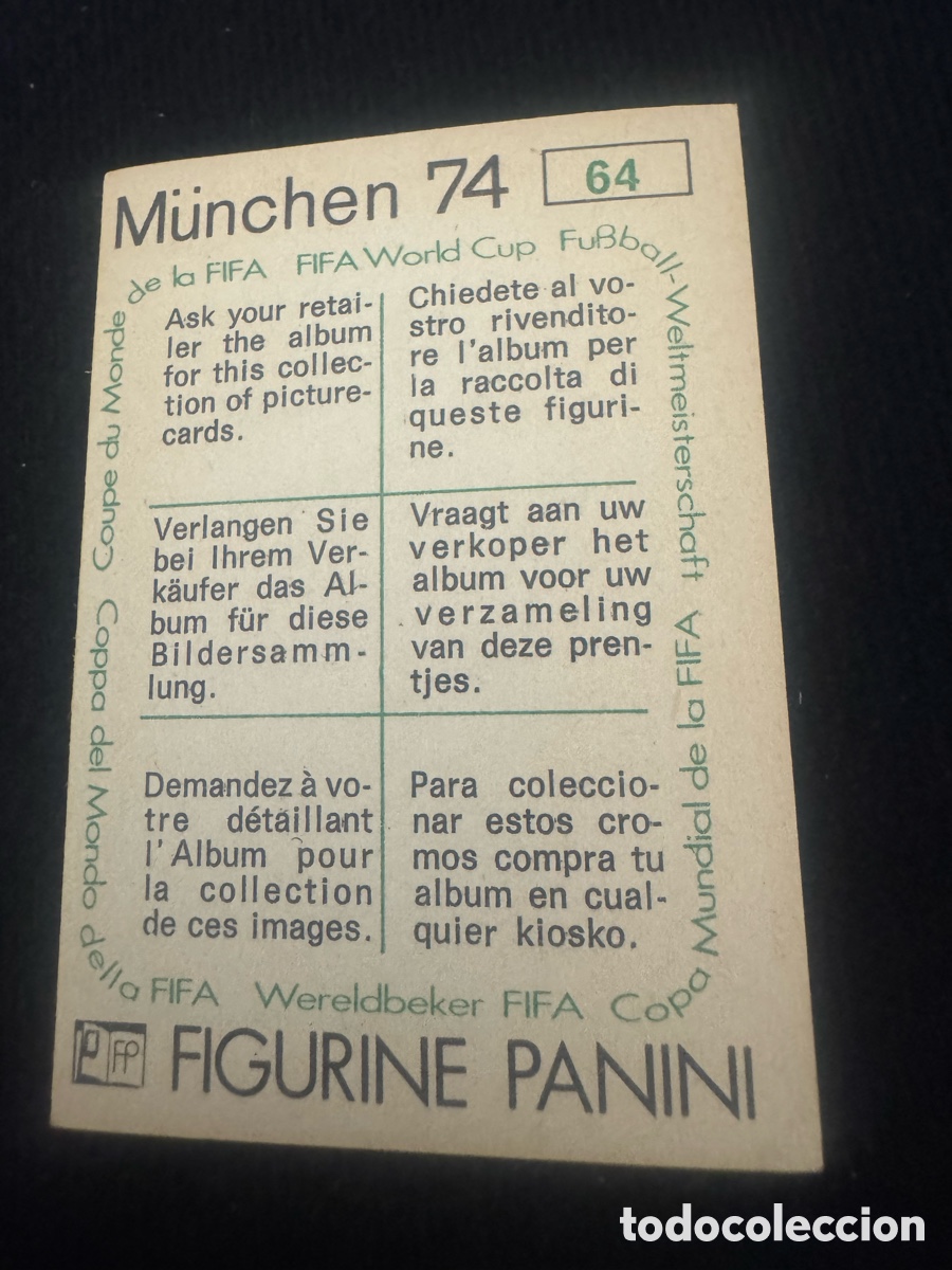Coleccionismo cromos antiguos: Tip-Tap - Panini World cup Munchen 1974 - Foto 2
