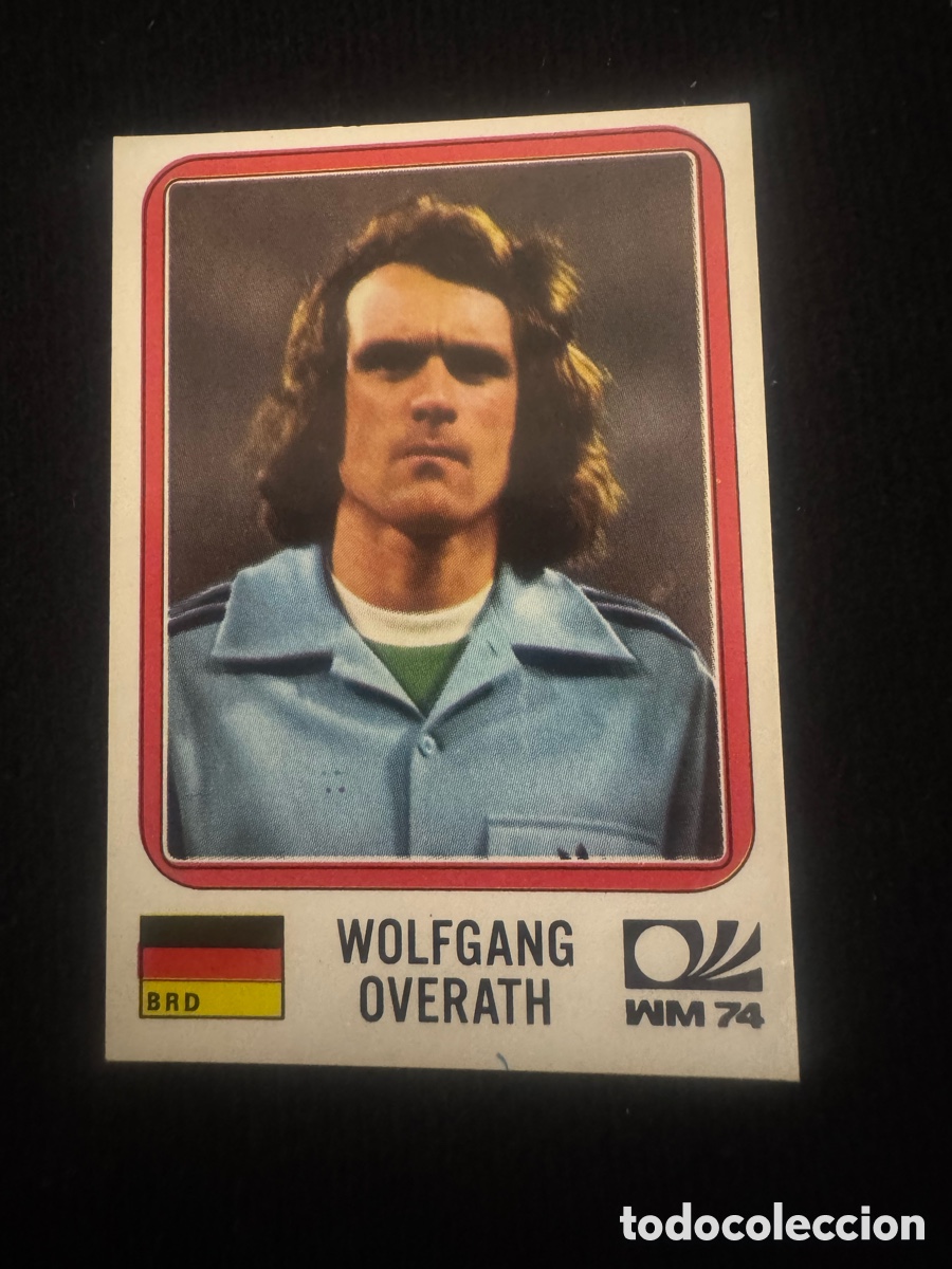 Coleccionismo cromos antiguos: Wolfgang Overath - Panini World cup Munchen 1974