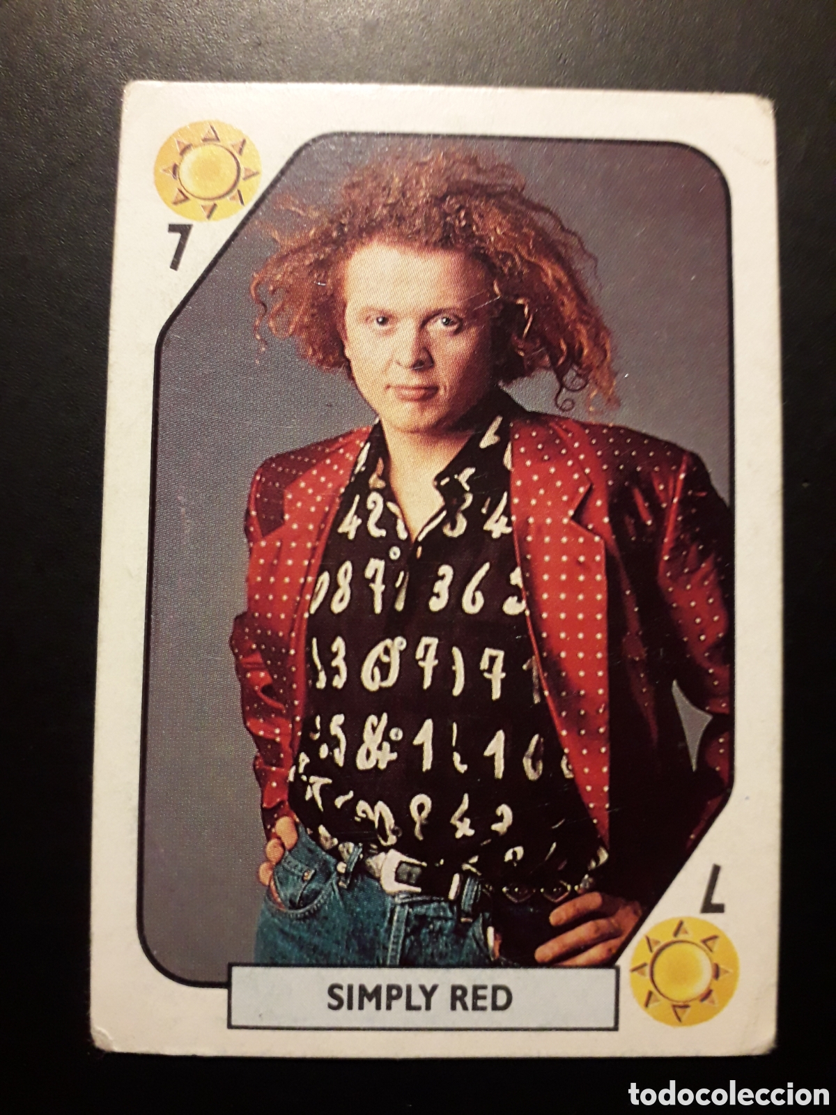 Coleccionismo cromos antiguos: SIMPLY RED TELE BANCO POP TRASERA ROJA 1988.SIN PEGAR PEDIDO M&Iacute;NIMO 3&euro;