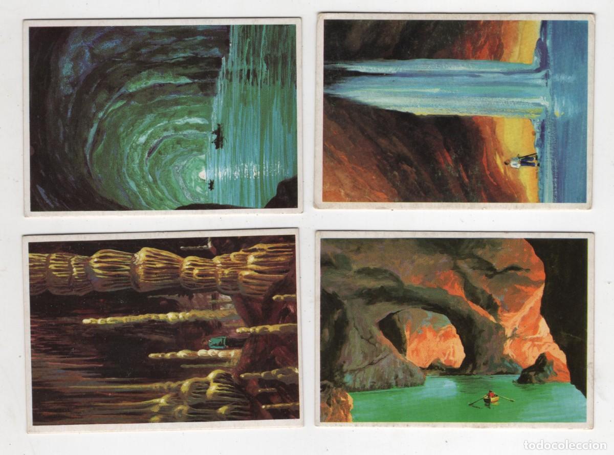 Colecionismo Cromos antigos: DUNKIN 4 SUPERCROMOS A&Ntilde;O 1969 SERIE ESPELEOLOGIA N&ordm; 1-2-3-9 IMAGEN DE LAS DOS CARAS MUY BUEN ESTADO