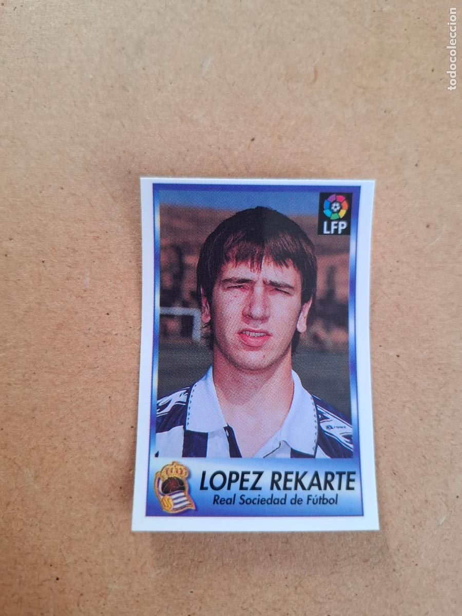 Collezionismo Figurine antiche: BOLLYCAO 96 97 1996 1997 - 312 L&Oacute;PEZ REKARTE REAL SOCIEDA TRASERA TE PRESENTA F&Uacute;TBOL NUNCA PEGADO