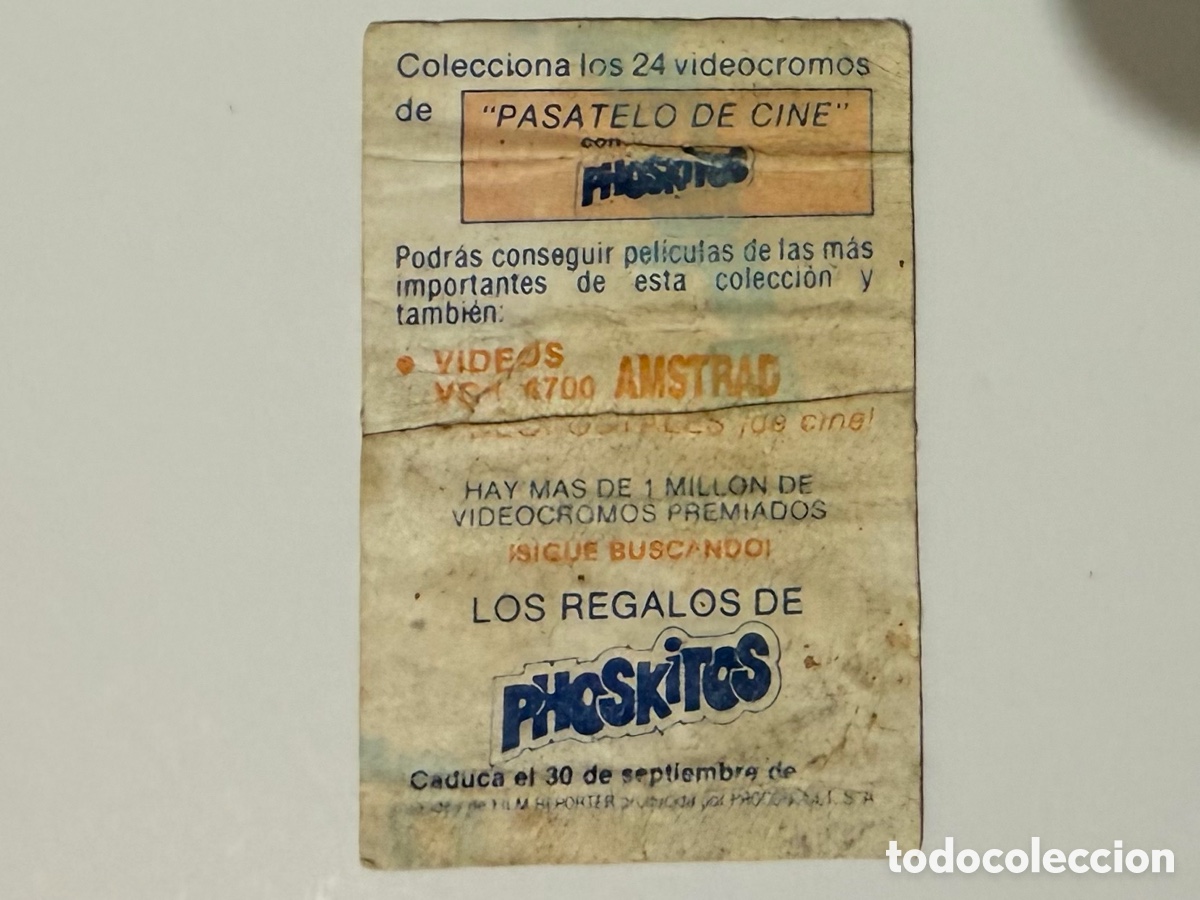 Coleccionismo cromos antiguos: Cromo Phoskitos Videocromo - Foto 2