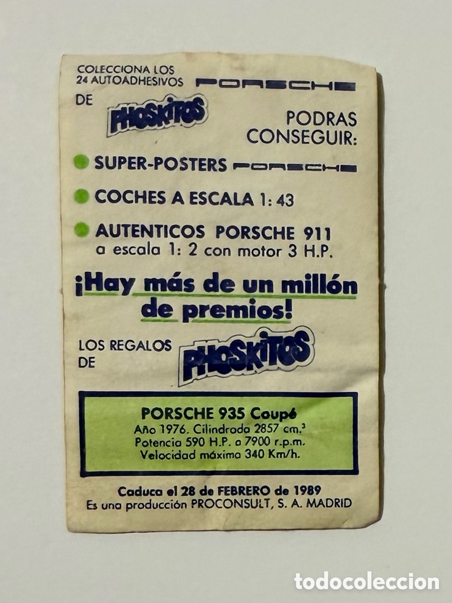 Coleccionismo cromos antiguos: Cromo Phoskitos Porsche - Foto 2