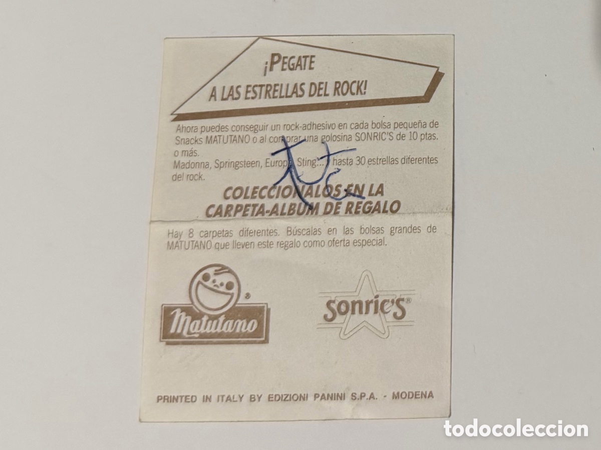 Coleccionismo cromos antiguos: Cromo Matutano Sonrics P&eacute;gate a las Estrellas del Rock - Foto 2