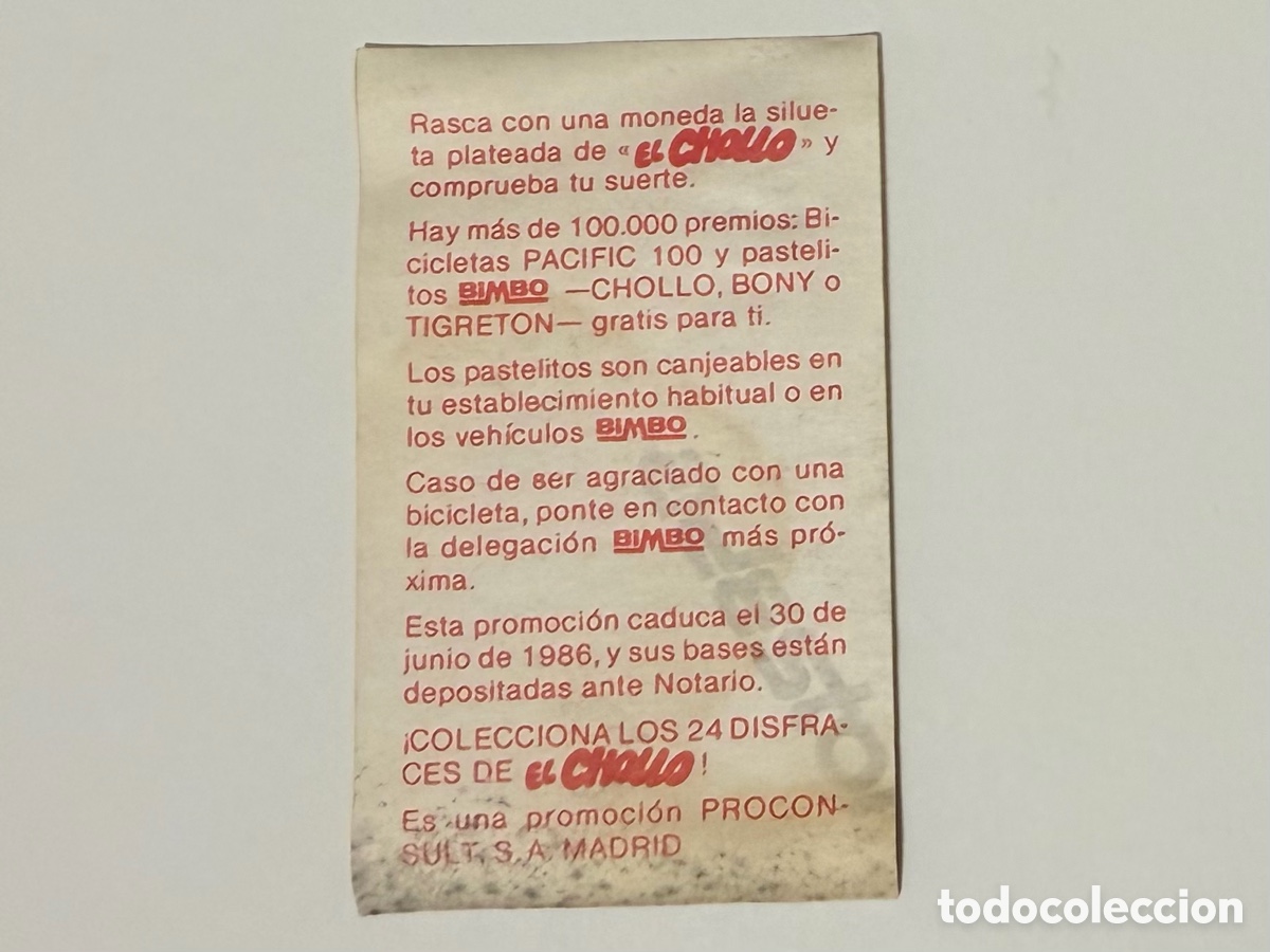 Coleccionismo cromos antiguos: Cromo Bimbo El Chollo N&ordm; 5 - Foto 2
