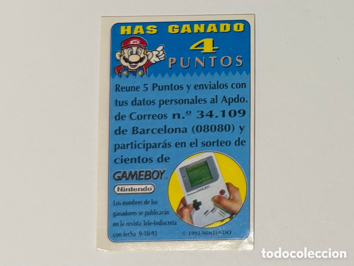 Collezionismo Figurine antiche: Cromo Bimbo Nintendo Gameboy