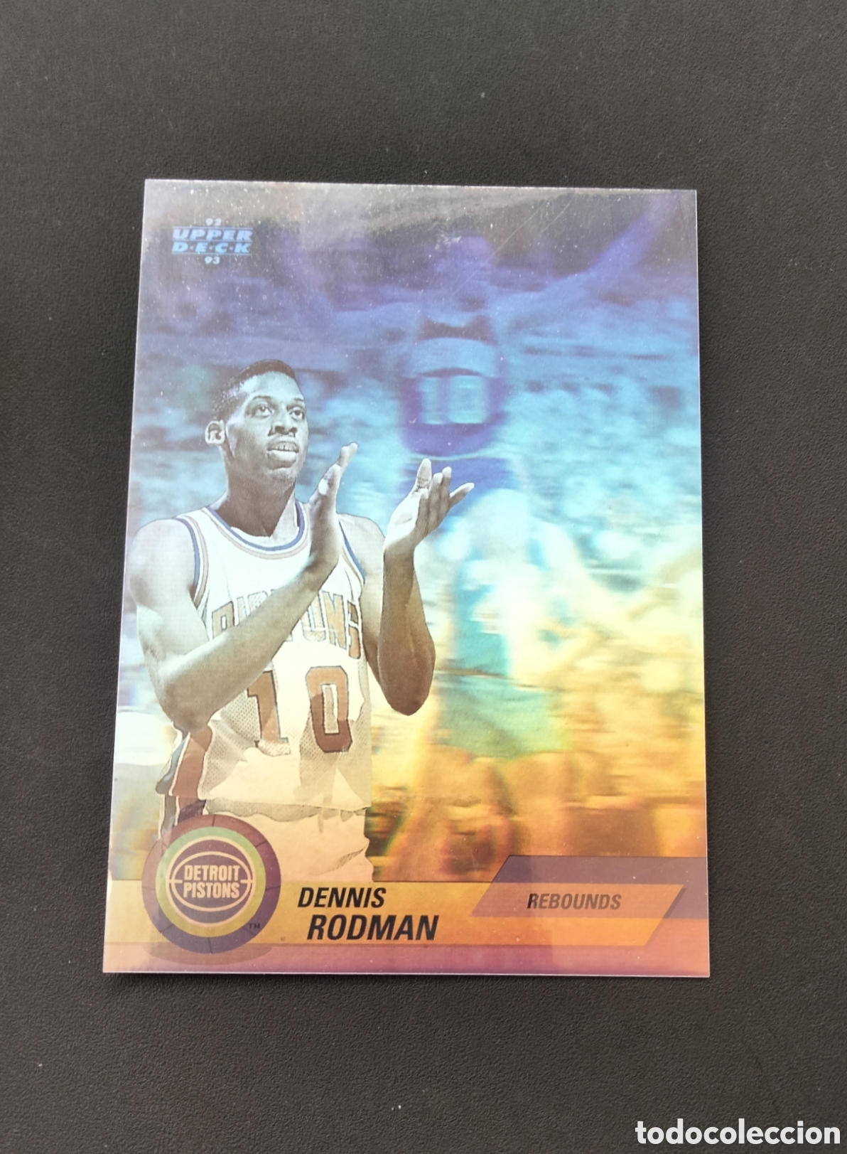 Coleccionismo cromos antiguos: DENNIS RODMAN # EB3 HOLOGRAMA UPPER DECK HIGH SERIES NBA 1992-1993