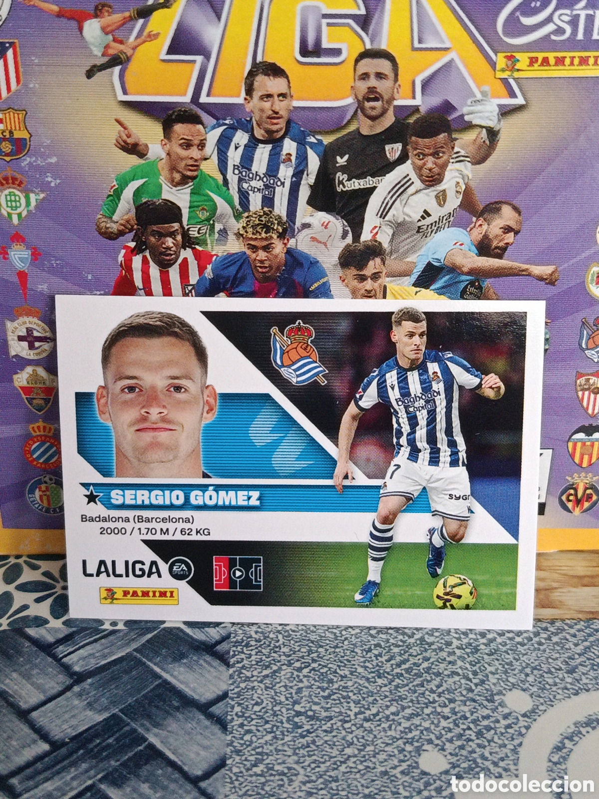 Coleccionismo cromos antiguos: SERGIO GOMEZ REAL SOCIEDAD N&ordm; 8 LIGA ESTE 26 27 2026 2027 PANINI