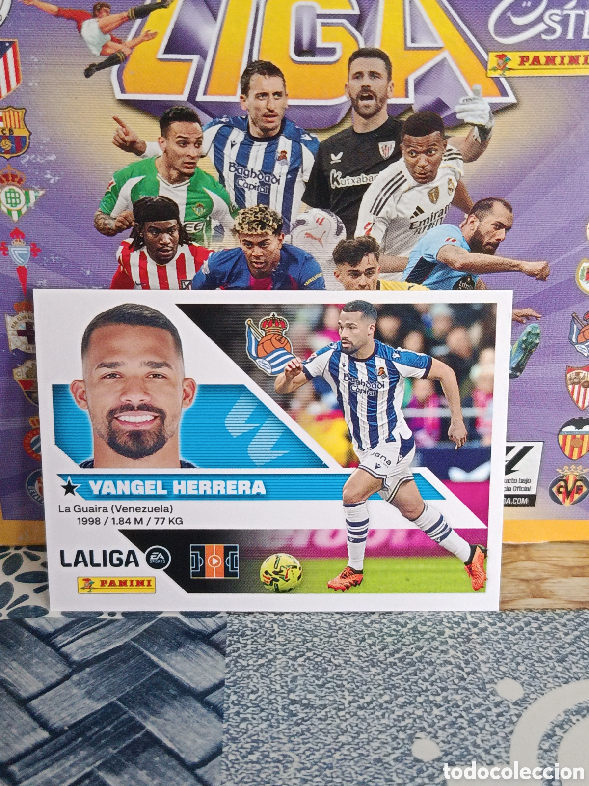 Coleccionismo cromos antiguos: YANGEL HERRERA REAL SOCIEDAD N&ordm; 13 A LIGA ESTE 26 27 2026 2027 PANINI