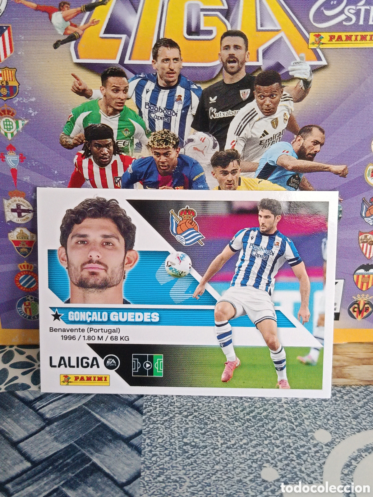 Collezionismo Figurine antiche: GUEDES REAL SOCIEDAD N&ordm; 18 LIGA ESTE 26 27 2026 2027 PANINI