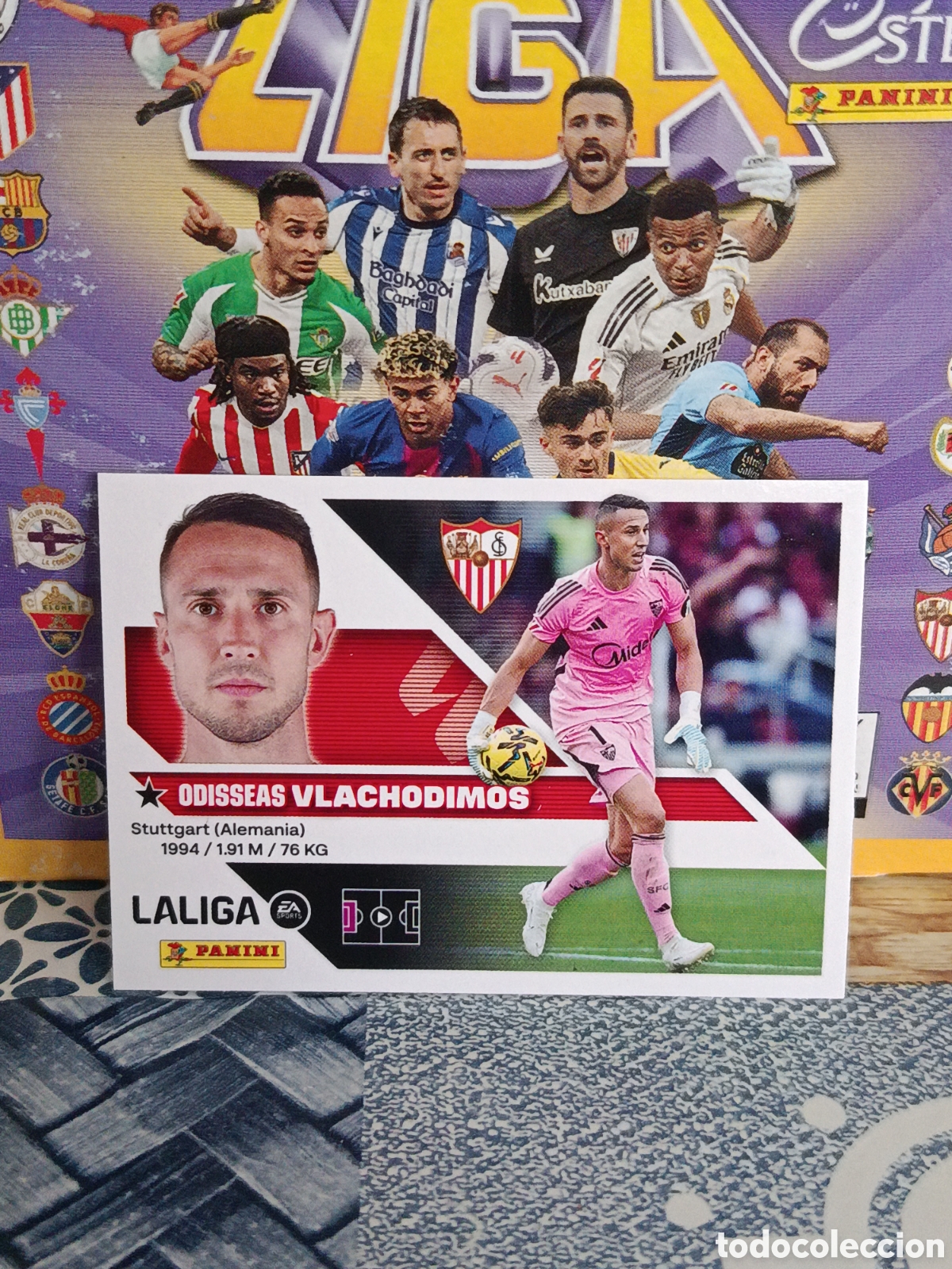 Colecionismo Cromos antigos: VLACHODIMOS SEVILLA N&ordm; 3 LIGA ESTE 26 27 2026 2027 PANINI