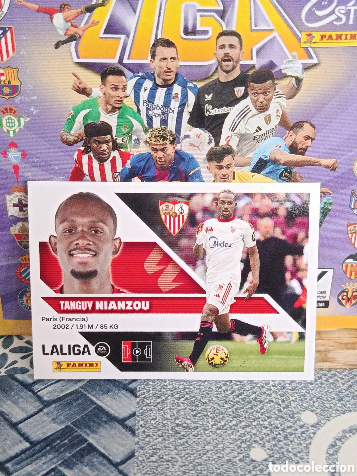 Collectionnisme Cartes &agrave; collectionner anciennes: NIANZOU SEVILLA N&ordm; 8 LIGA ESTE 26 27 2026 2027 PANINI