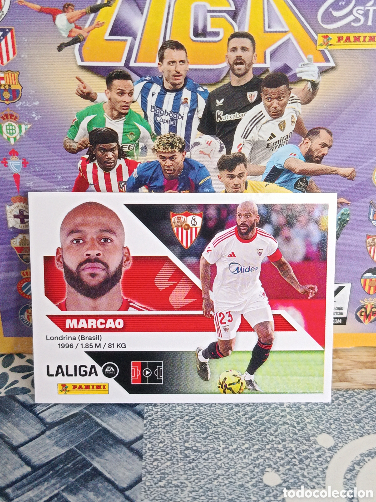 Collezionismo Figurine antiche: MARCAO SEVILLA N&ordm; 9 B LIGA ESTE 26 27 2026 2027 PANINI