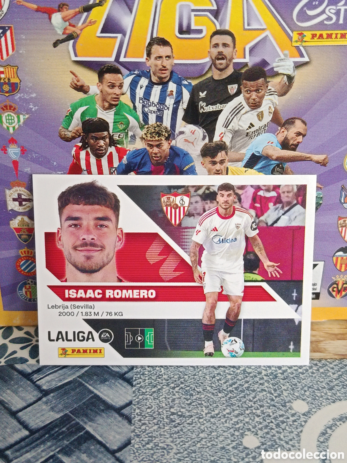 Collectable Antique Stickers: ISAAC ROMERO SEVILLA N&ordm; 20 LIGA ESTE 26 27 2026 2027 PANINI