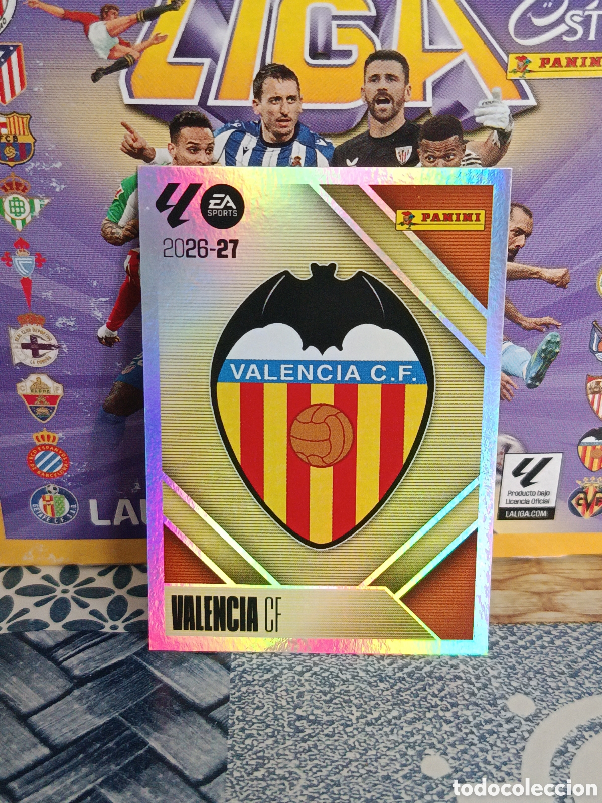 Collectable Antique Stickers: ESCUDO VALENCIA N&ordm; 1 LIGA ESTE 26 27 2026 2027 PANINI