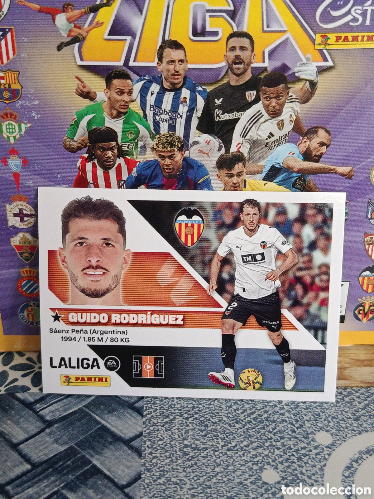 Collezionismo Figurine antiche: GUIDO RODRIGUEZ VALENCIA N&ordm; 12 LIGA ESTE 26 27 2026 2027 PANINI