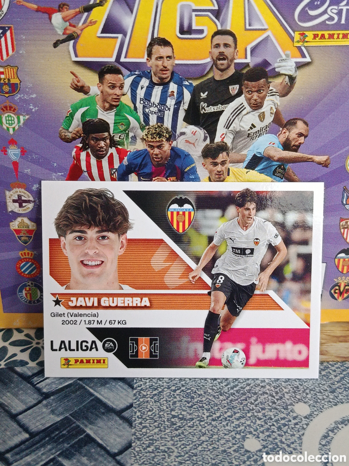 Collezionismo Figurine antiche: JAVI GUERRA VALENCIA N&ordm; 13 LIGA ESTE 26 27 2026 2027 PANINI
