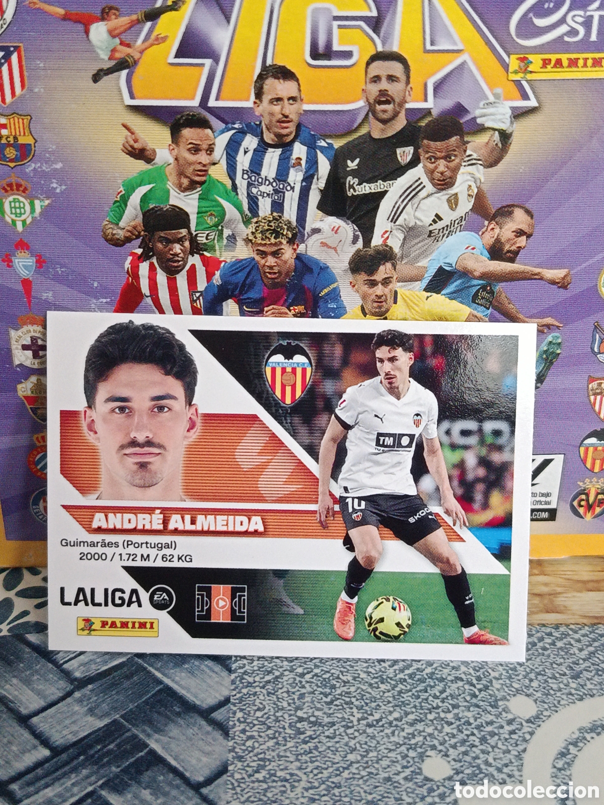 Coleccionismo cromos antiguos: ANDRE ALMEIDA VALENCIA N&ordm; 16 LIGA ESTE 26 27 2026 2027 PANINI