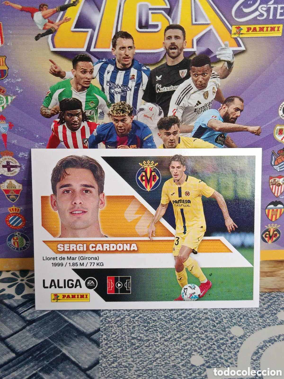 Collectable Antique Stickers: SERGI CARDONA VILLARREAL N&ordm; 10 LIGA ESTE 26 27 2026 2027 PANINI