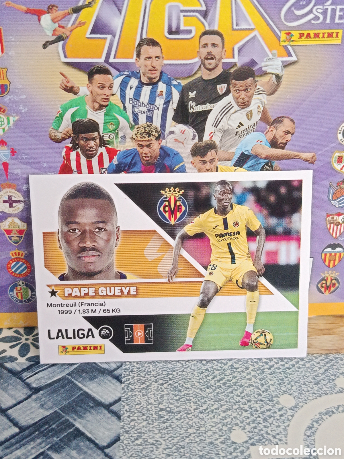 Collectable Antique Stickers: PAPE GUEYE VILLARREAL N&ordm; 11 LIGA ESTE 26 27 2026 2027 PANINI