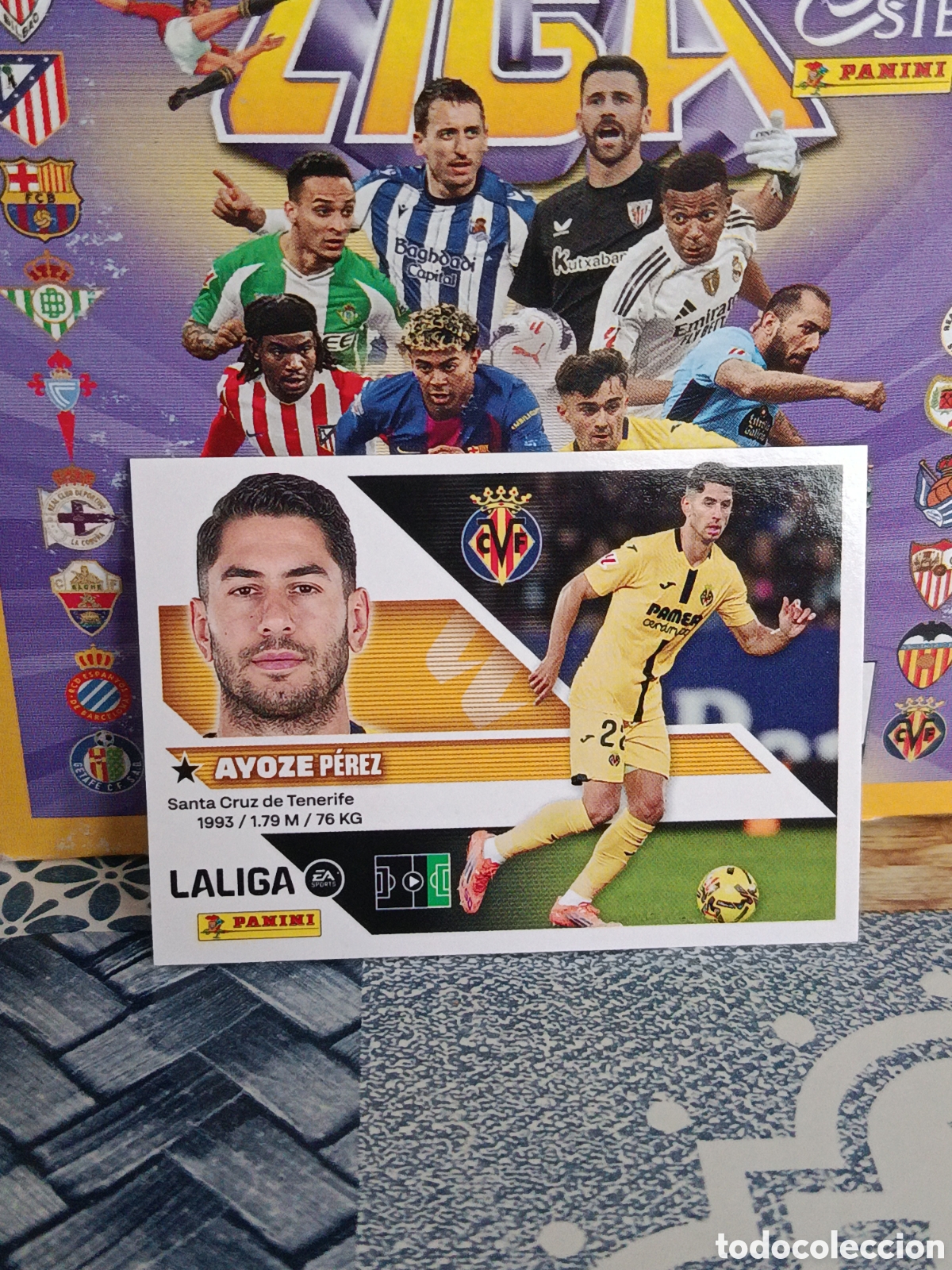 Collectable Antique Stickers: AYOZE VILLARREAL N&ordm; 17 LIGA ESTE 26 27 2026 2027 PANINI