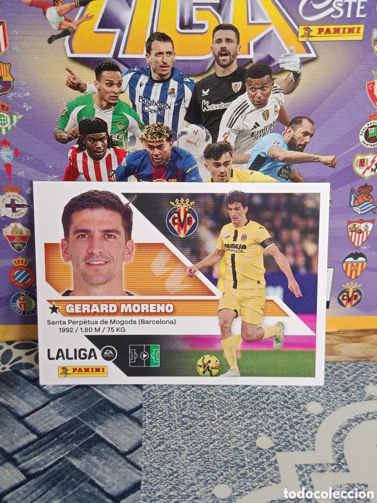 Collectionnisme Cartes &agrave; collectionner anciennes: GERARD MORENO VILLARREAL N&ordm; 20 LIGA ESTE 26 27 2026 2027 PANINI