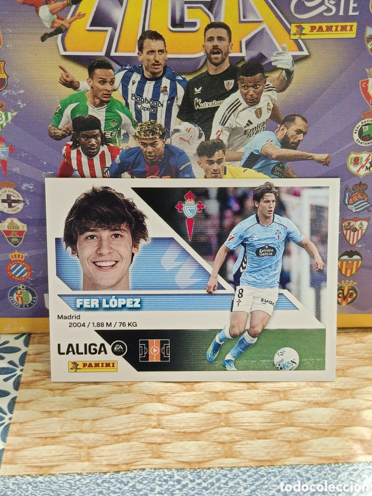 Collectable Antique Stickers: FER LOPEZ CELTA N&ordm; 15 LIGA ESTE 26 27 2026 2027 PANINI