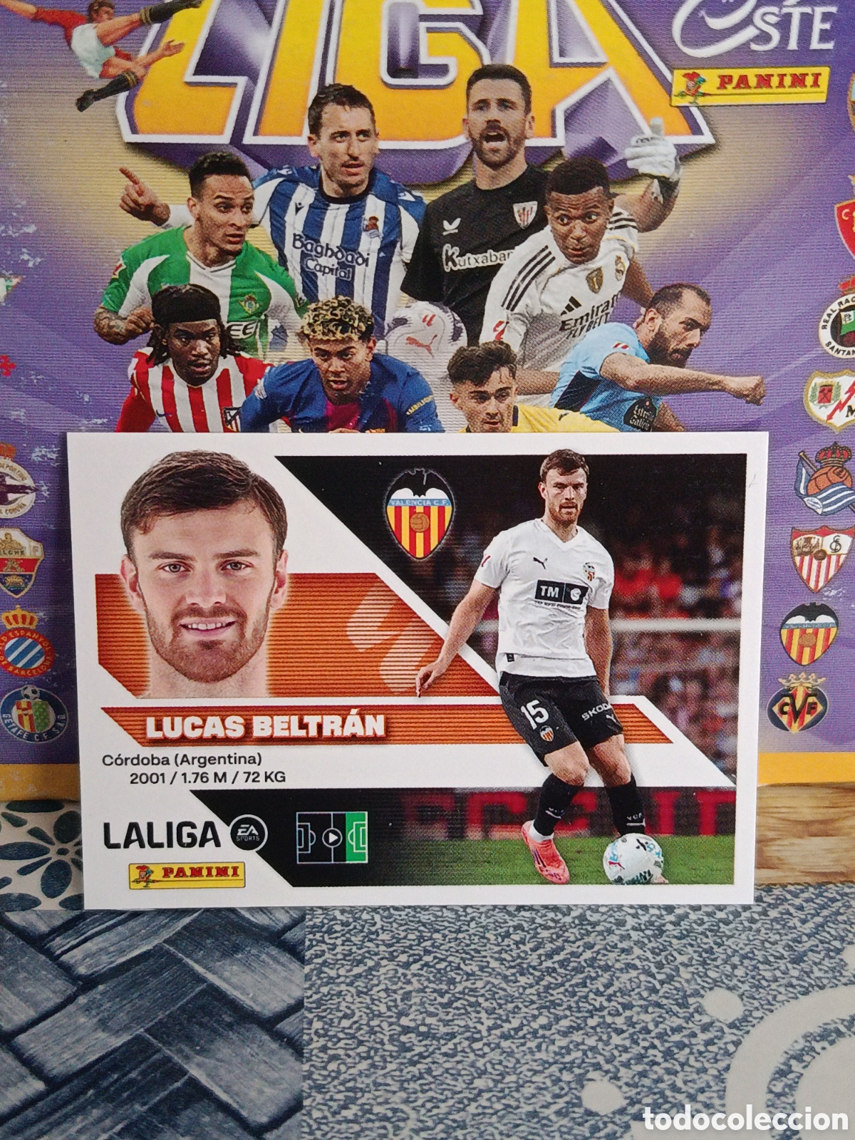 Colecionismo Cromos antigos: LUCAS BELTRAN VALENCIA N&ordm; 20 B LIGA ESTE 26 27 2026 2027 PANINI
