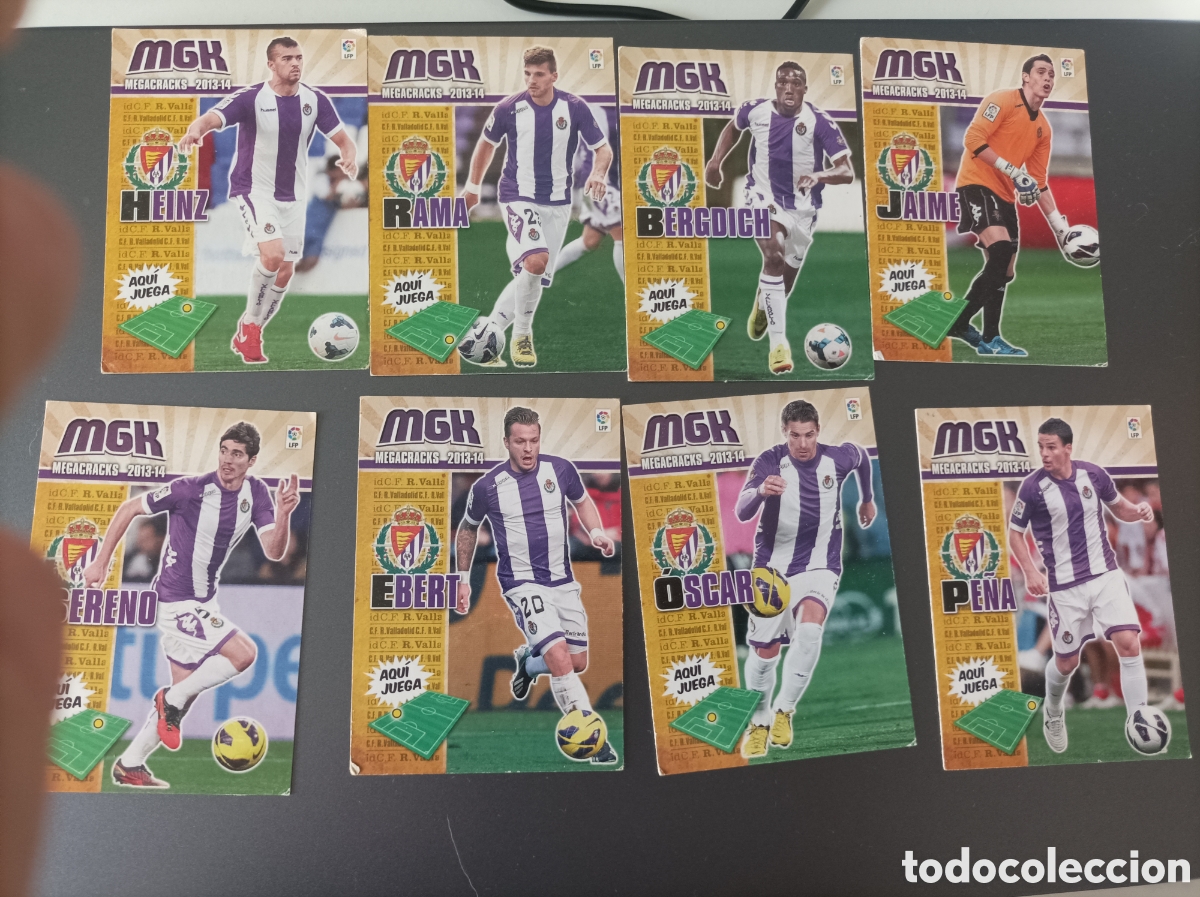 Sammeln alte Sammelbilder: Lote de 8 cartas de f&uacute;tbol del equipo del Valladolid temporada 2013/14 MGK.megacracks