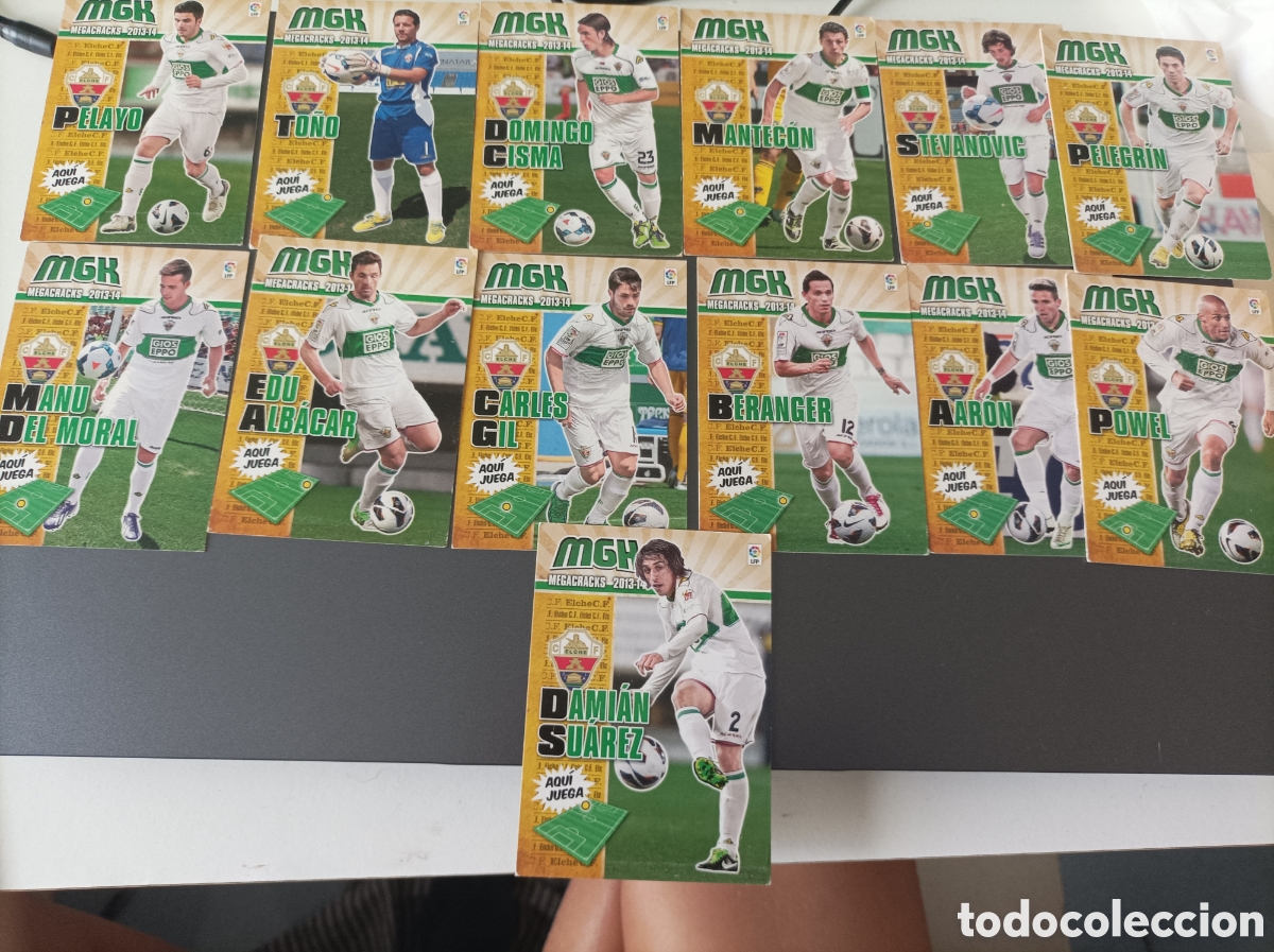 Coleccionismo cromos antiguos: Cartas del Elche de la temporada de 2013,14 serie mega crack mgk