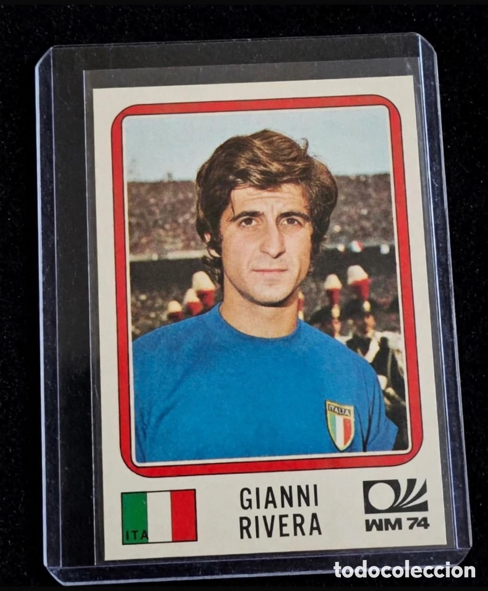 Coleccionismo cromos antiguos: Gianni Rivera - Panini World cup Munchen 1974