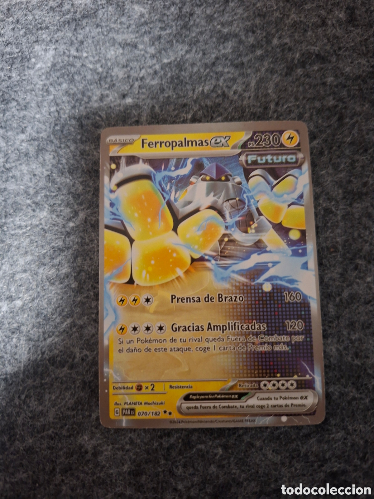 Coleccionismo cromos antiguos: Carta pokemon futuro Ferropalmas