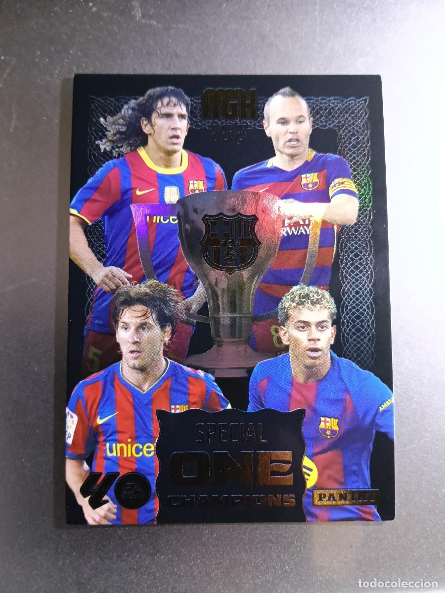 Coleccionismo cromos antiguos: MEGACRACKS SPECIAL ONE CHAMPIONS BARCELONA MESSI LAMINE YAMAL LIGA 2026 2027 26 27 MGK PANINI