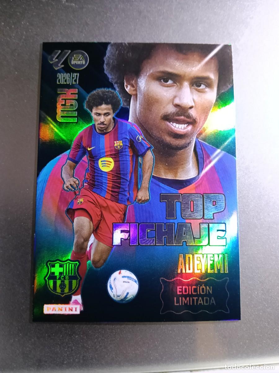 Coleccionismo cromos antiguos: MEGACRACKS ADEYEMI TOP FICHAJE BARCELONA EDICION LIMITADA CROMO LIGA 2026 2027 26 27 MGK PANINI