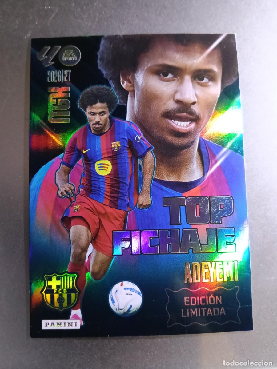 Coleccionismo cromos antiguos: MEGACRACKS ADEYEMI TOP FICHAJE BARCELONA EDICION LIMITADA CROMO LIGA 2026 2027 26 27 MGK PANINI