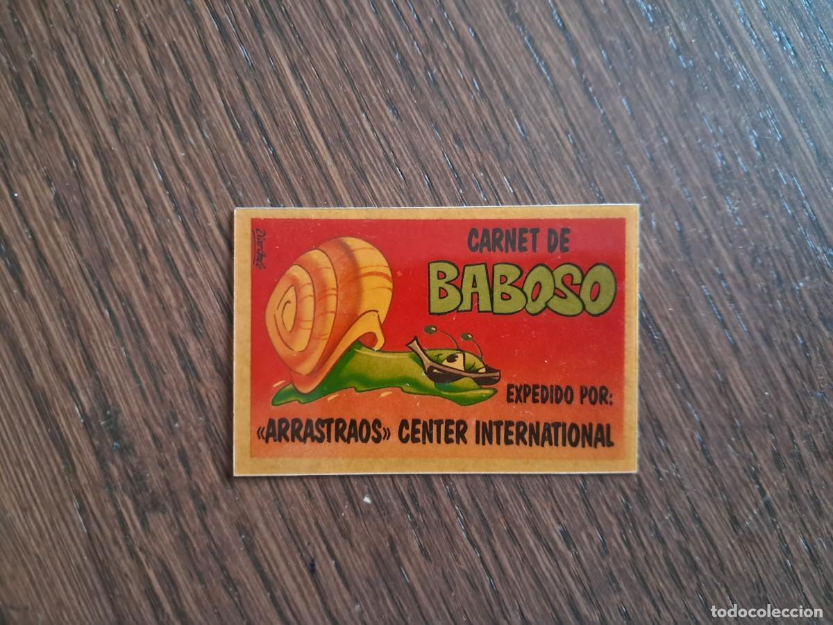 Coleccionismo cromos antiguos: cromo adhesivo de bollycao, bolly-carnet, carnet de baboso. sin pegar.