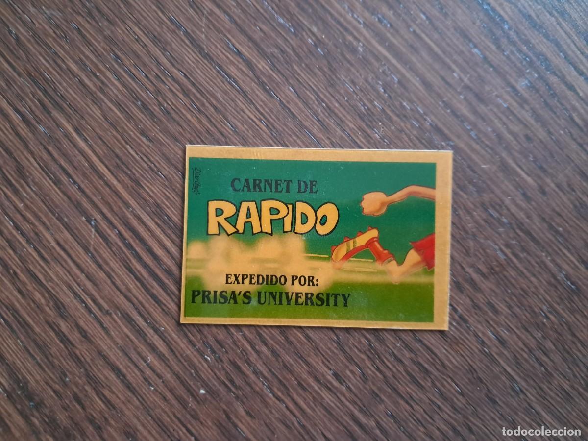 Coleccionismo cromos antiguos: cromo adhesivo de bollycao, bolly-carnet, carnet de r&aacute;pido. sin pegar.